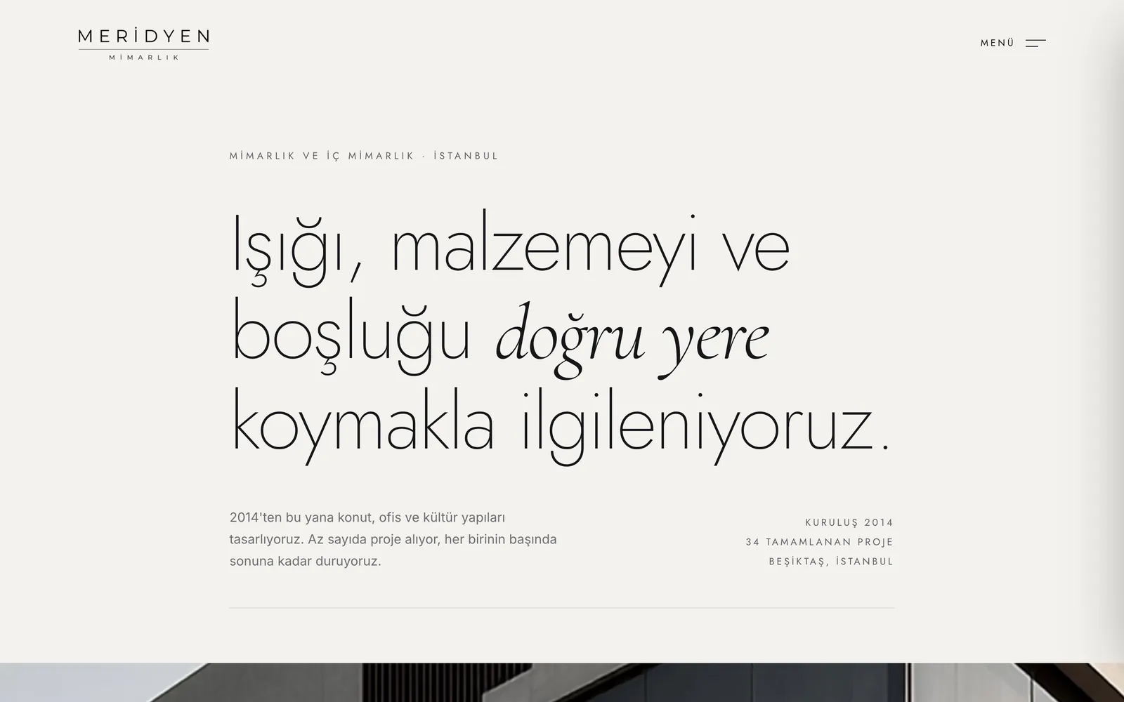 Meridyen Mimarlık örnek sitesi